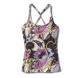 Shop by Sport: Printed Bra Cup Twist Top - Spring Swirl
