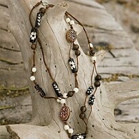Wood Bead Necklace by Chan Luu