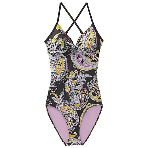 Athleta Paisley Bra Cup Twistini Swim One Piece