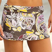Paisley Splash Swim Skirt