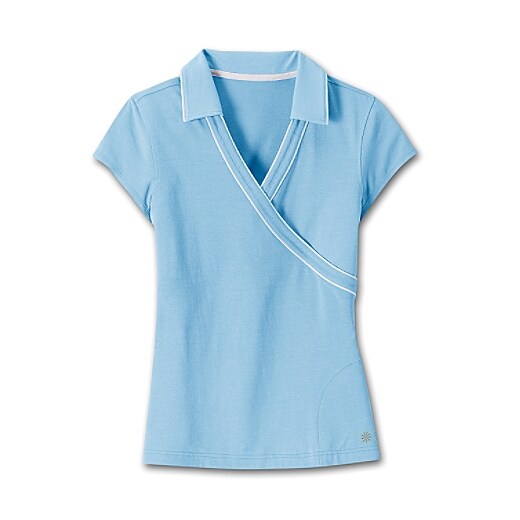 Athleta Wiff Wrap Shorts Sleeve Polo