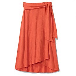 Swim: Tie Wrap Skirt - Papaya