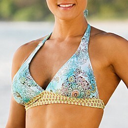 Swim: Bombay Border Banded Halter Top - Bombay Border