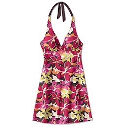Swim: Printed Halter Swim Dress - Beachbreeze