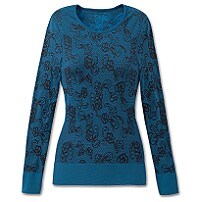 Seamless Lace Crew Neck