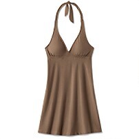 Solid Halter Swim Dress