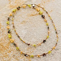 Long Tri Bead Necklace by Chan Luu