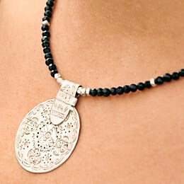 Etched Silver Pendant by Satya