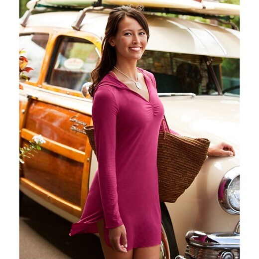 Seashore Plus Sizes Hoodie - Rosey Red