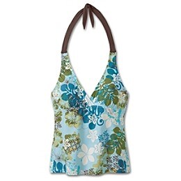 Mix Match Hibiscus Wrap Halter Tankini