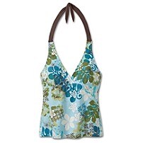 Mix Match Hibiscus Wrap Halter Tankini