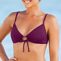 Scrunch Bikini Top Size 14 - Sangria Scrunch Bikini Top Size 14 - Sangria
