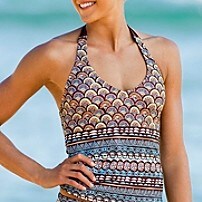 Five Palms Halter Tankini Top