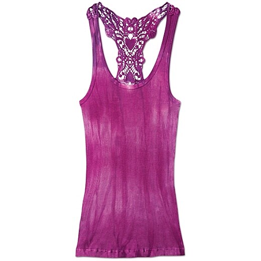 Active Lace Back Rib Tank by Pink Lotus