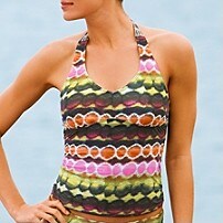 Bubble Tie Dye Splice Tankini