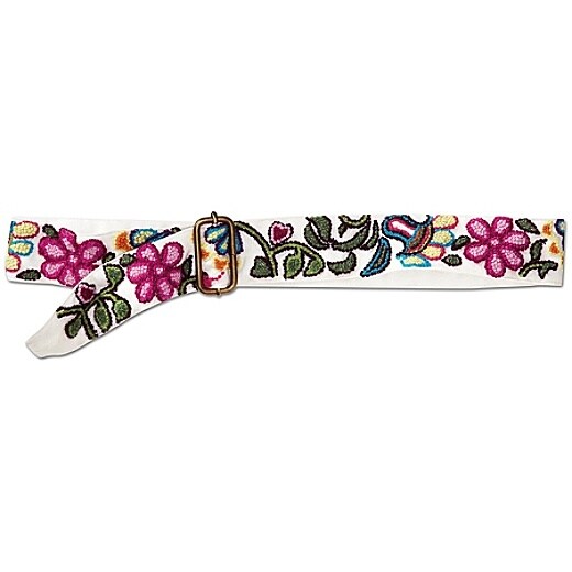 Embroidered Wool Belt by Prana - White