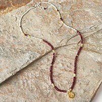 Ruby Leaf Pendant