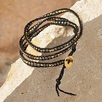 Pyrite Wrap Bracelet by Chan Luu