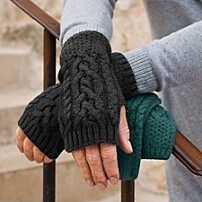 Cable Half Mitts