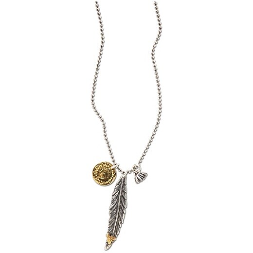 Feather Disc Necklace by Chan Luu Feather Disc Necklace by Chan Luu
