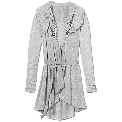 Ruffle Sweater Wrap by Pink Lotus