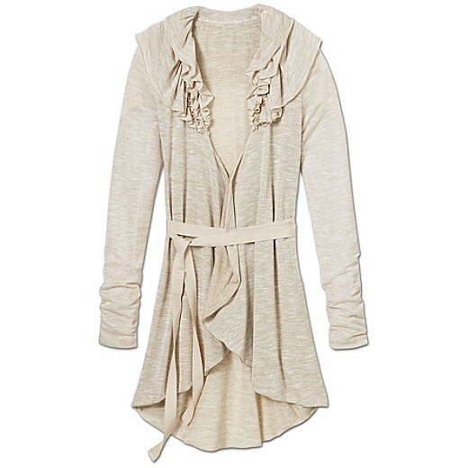 Ruffle Sweater Wrap by Pink Lotus