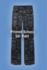 printed schuss pant
