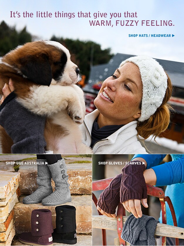 it's the little things that give you that warm, fuzzy feeling. shop hats/headwear. shop socks/tights. shop gloves/scarves