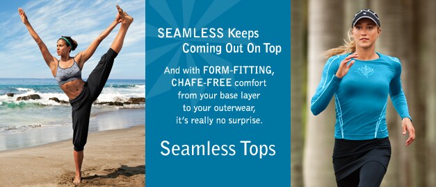 seamless keeps coming out on top. and with form-fitting, chafe-free comfort from your base layer to your outerwear, it's really no surprise. seamless tops.