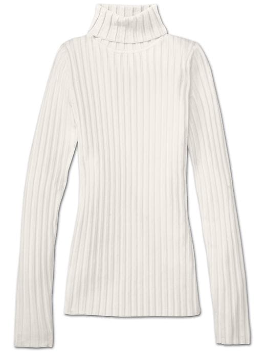 View large product image 1 of 1. Organic Cotton Rib T Neck Sweater