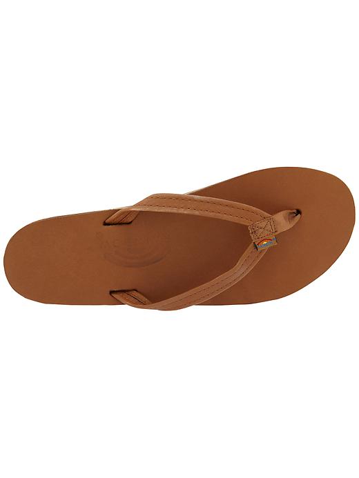 Image number 4 showing, Classic Leather Flip Flops by Rainbow Sandals Inc