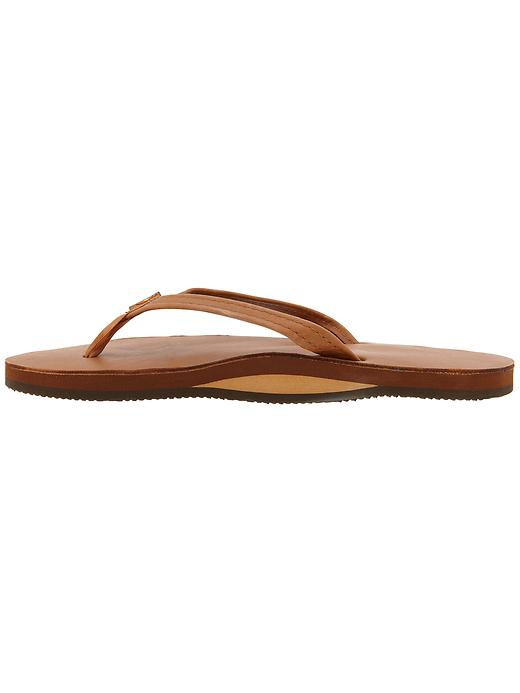 Image number 3 showing, Classic Leather Flip Flops by Rainbow Sandals Inc