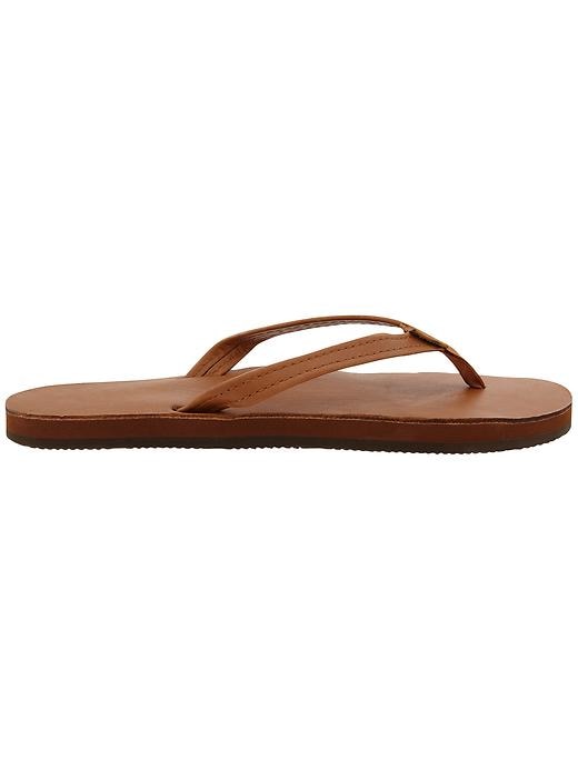 Image number 1 showing, Classic Leather Flip Flops by Rainbow Sandals Inc