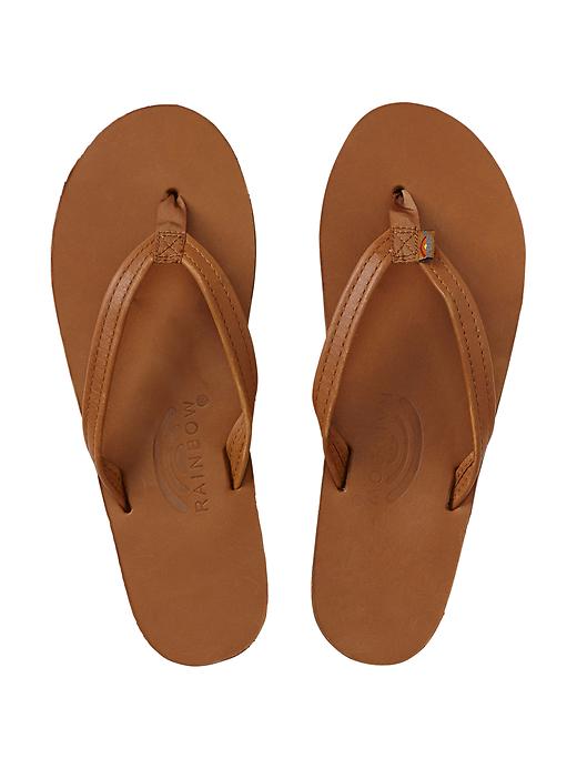 Image number 2 showing, Classic Leather Flip Flops by Rainbow Sandals Inc