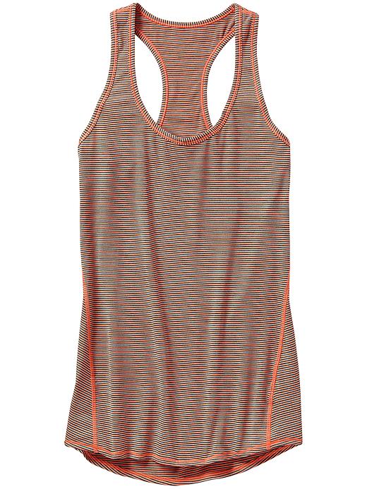 View large product image 1 of 1. Heather Stripe Chi Tank Extra Long