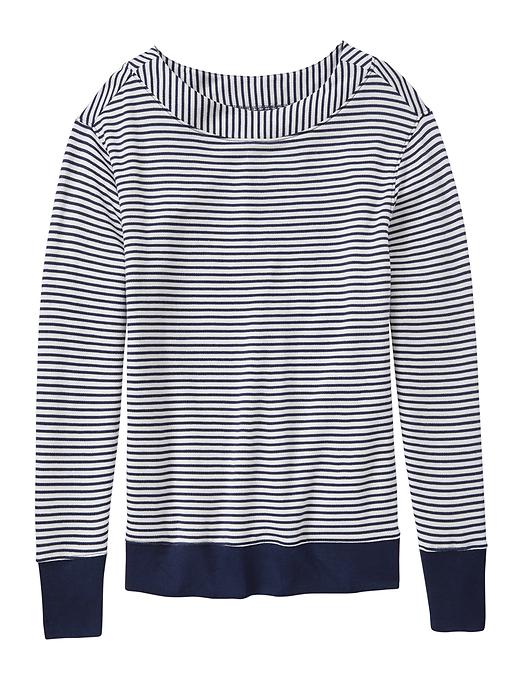 View large product image 1 of 1. Studio Striped Boatneck