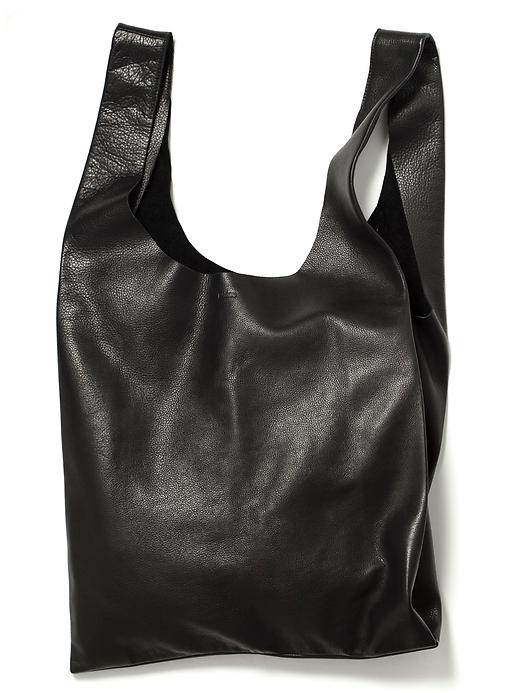 View large product image 1 of 1. Leather Baggu by Baggu