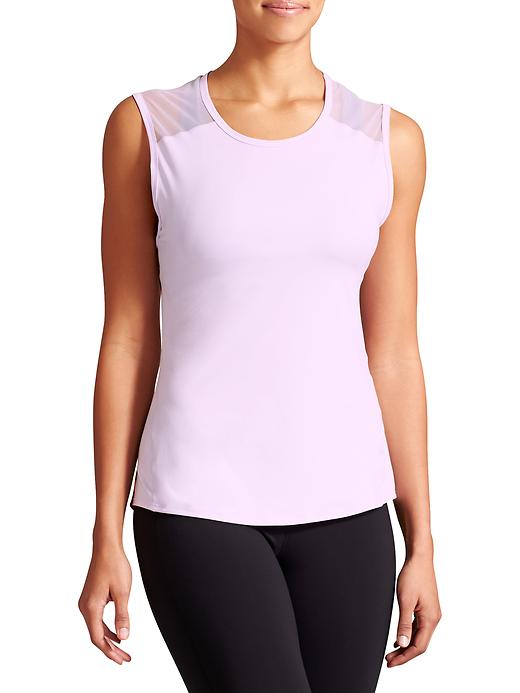 View large product image 1 of 1. Mesh Splice Chi Muscle Tank