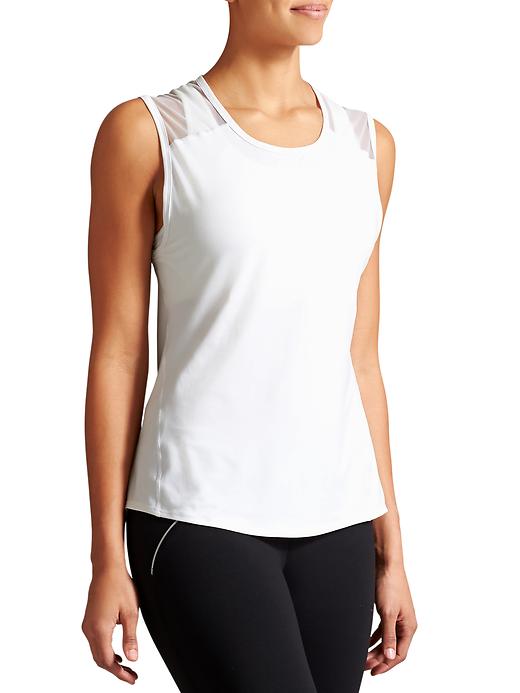 View large product image 1 of 1. Mesh Splice Chi Muscle Tank