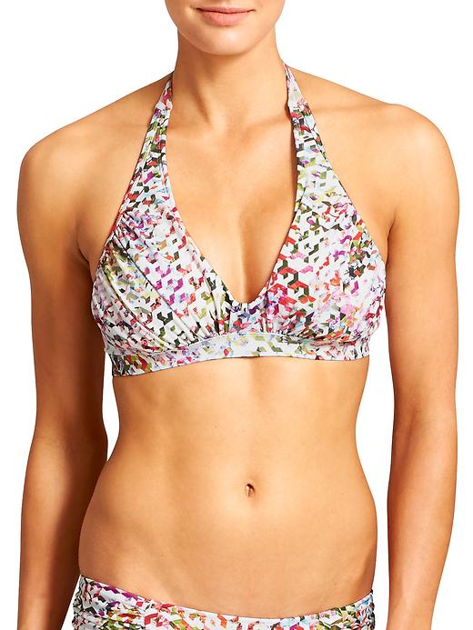 View large product image 1 of 2. Kaleidoscope Shirred Halter Bikini