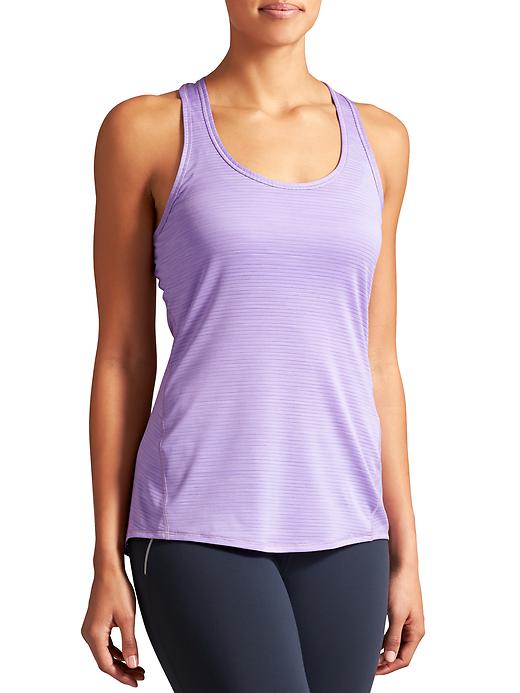 View large product image 1 of 1. Shadow Stripe Chi Tank Extra Long