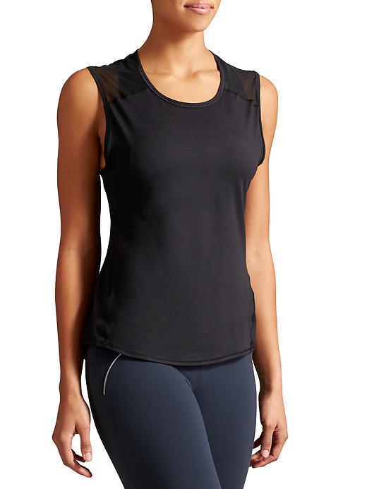 View large product image 2 of 2. Mesh Splice Chi Muscle Tank