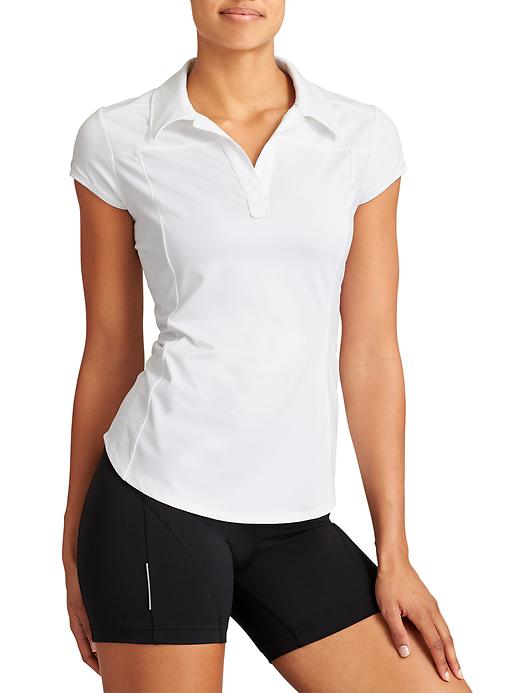 Athleta Caddy Polo Bright White