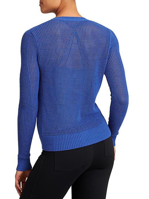 View large product image 2 of 2. Mesh Zip Sweater