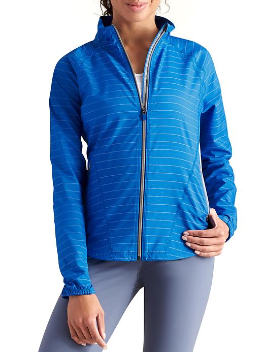 View large product image 1 of 2. Stripe Jammin' Run Jacket
