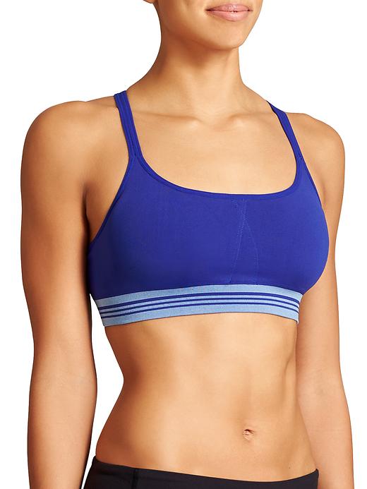 View large product image 2 of 3. Up&#45Tempo Microstripe Bra
