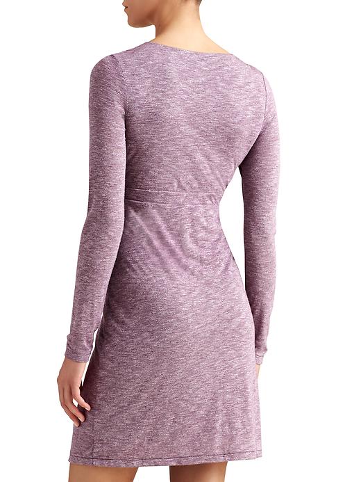 View large product image 2 of 2. Heathered Wrap It Up Dress