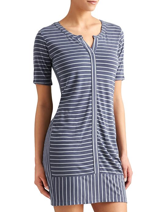 View large product image 1 of 3. Stripe Top Notch Tee Dress