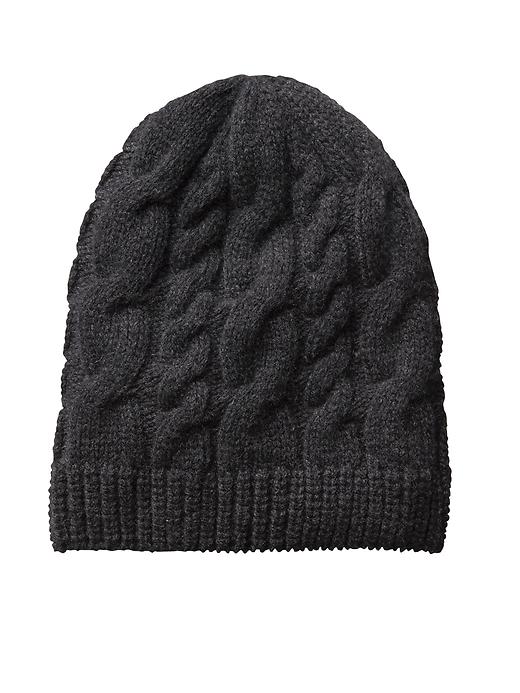 View large product image 1 of 1. Cashmere Cable Beanie