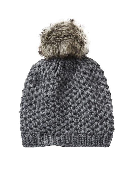 View large product image 1 of 2. Faux Fur Pom Beanie by Vincent Pradier